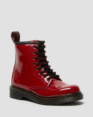 Dr Martens Junior 1460 Glitter Veterlaarzen Kinderen Rood | NL 147CTV